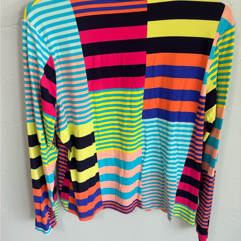 Lands End Color Block Blouse - Picture 3 of 3